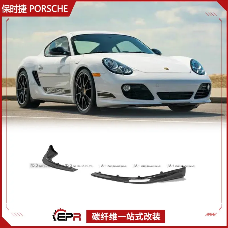 

For Porsche Cayman 987.2 09-12 Carbon Fiber R Front Lip Front Shovel Lip Retrofit