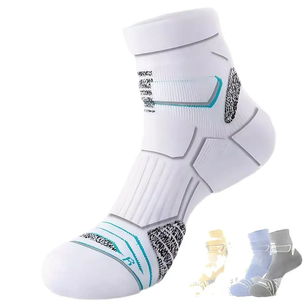 AliExpress NONE Multicolor Marathon Running Socks Odor Prevention Sweat Absorption Cycling Socks Thick Towel Bottom Wear-resistant Sports Socks