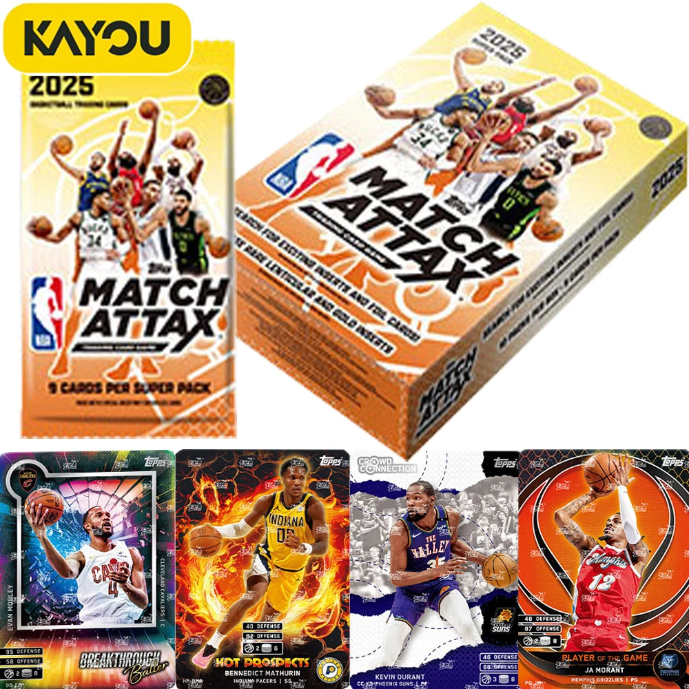 

KAYOU Genuine NBA MATCH ATTAX Collection Cards Scoring Hero Professional Basketball Star Player Rare Cards Gifts Loved By Fans