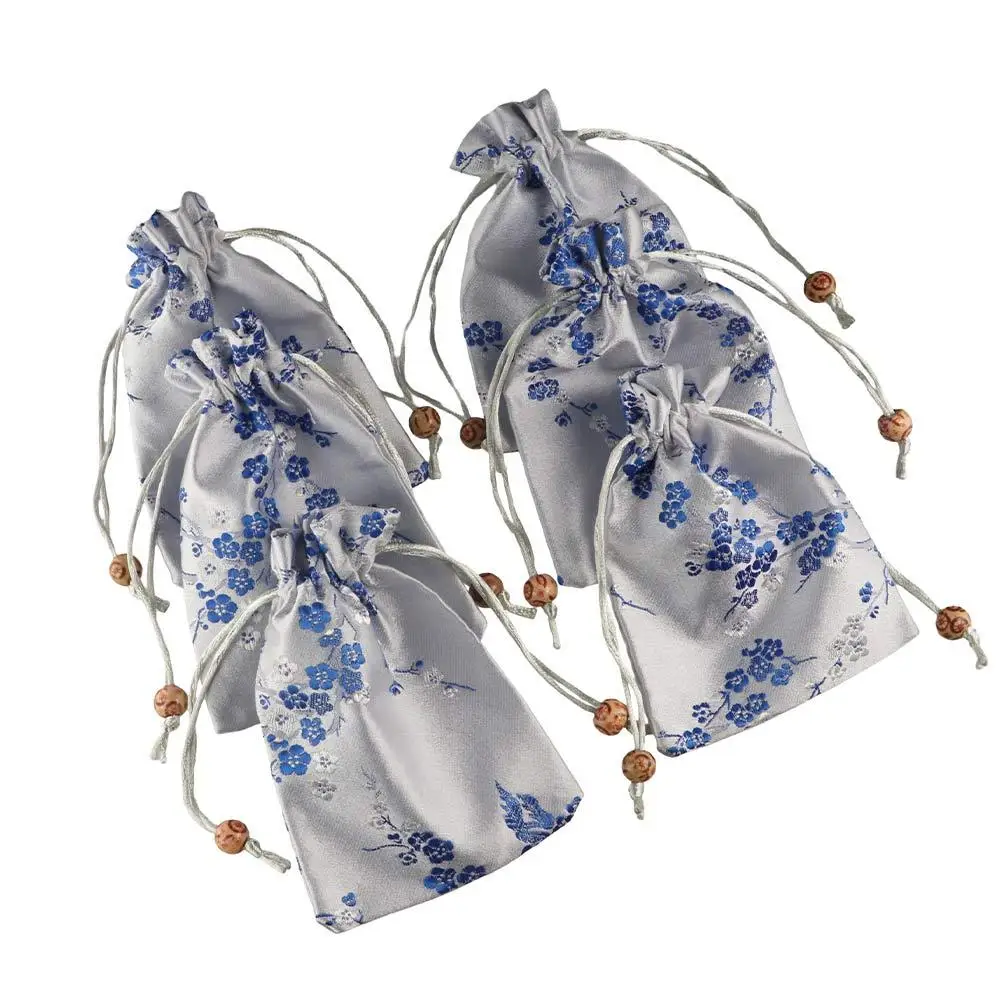 هدية حقيبة تخزين الساتان المطرزة الرباط الرباط شنطة هدايا كيس الحلوى زهرة المرأة الكيس فتاة