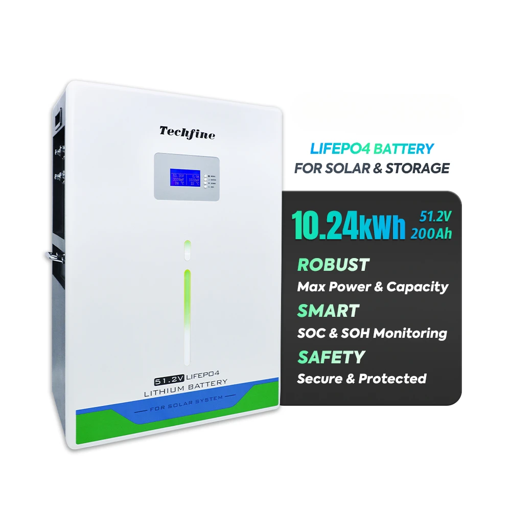 

200ah Lifepo4 Battery 48v 51.2v Home Energy Storage 10kwh 10.24kwh 6000 Cycle Lithium Battery Pack With BMS