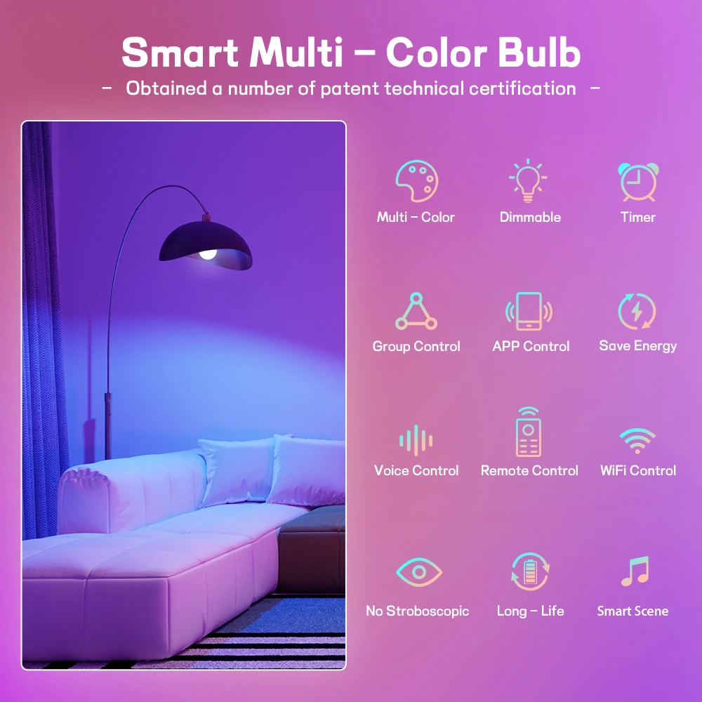 Plafonnier intelligent WiFi 30W 48W RGBCW Decken lampe commande vocale LED lumières Plafonnier décoration de la pièce à la maison avec Google Alexa