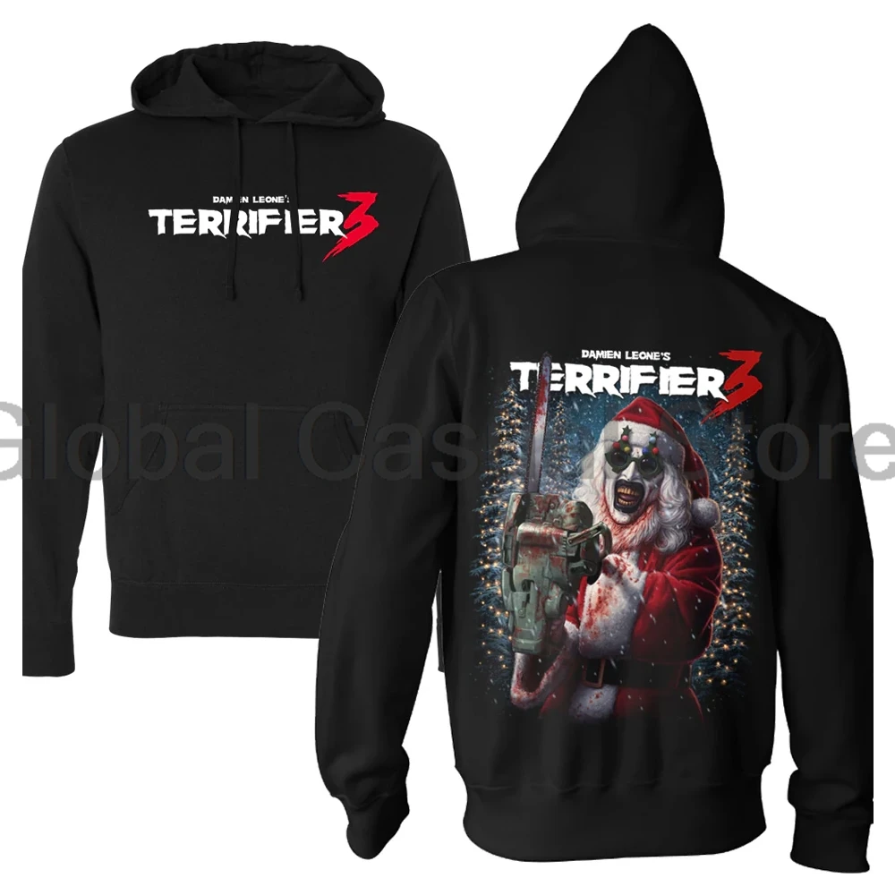 Terrifier 3 Merch Hoodie 2024 Horror Movie Halloween Cosplay Long Sleeve Streetwear Women Men Sweatshirts 3D Clothes