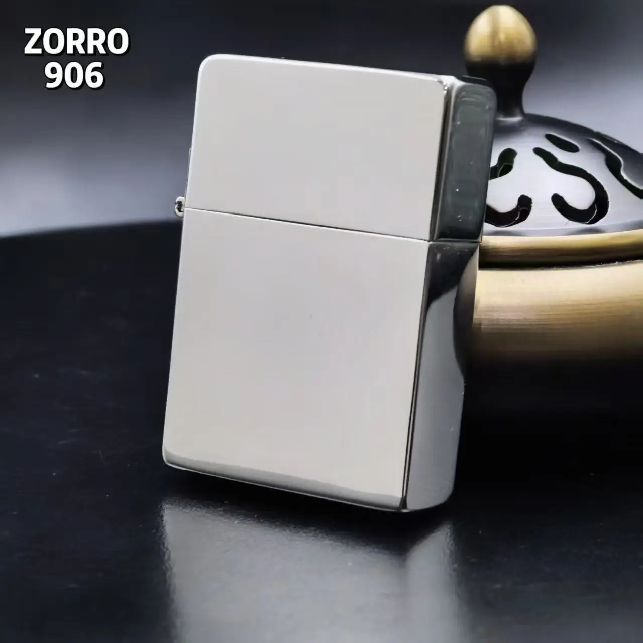 Zorro 906 external hinge 1935 replica kerosine lighter, pure
