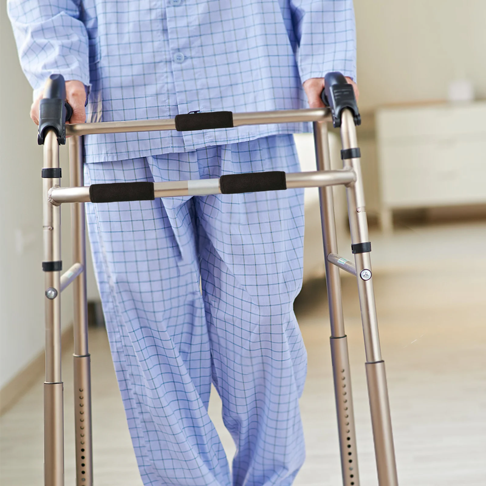 

1 пара впитывающих противоскользящих чехлов на ручки, вспомогательные средства для ходьбы, аксессуары для ходунков-трости для инвалидных колясок, прочные ручки для рук