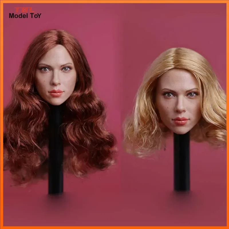 

GACTOYS 1/6 Black Widow Scarlett Johansson Head Sculpt Short Blonde/Long Brown Hair gc002 Female Head Model Toys