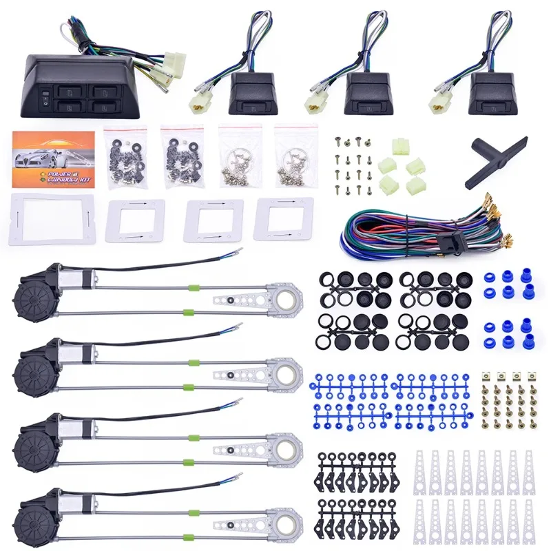 12V Power Window Kit 4 Doors and Windows Close and Roll Up Power Glasses