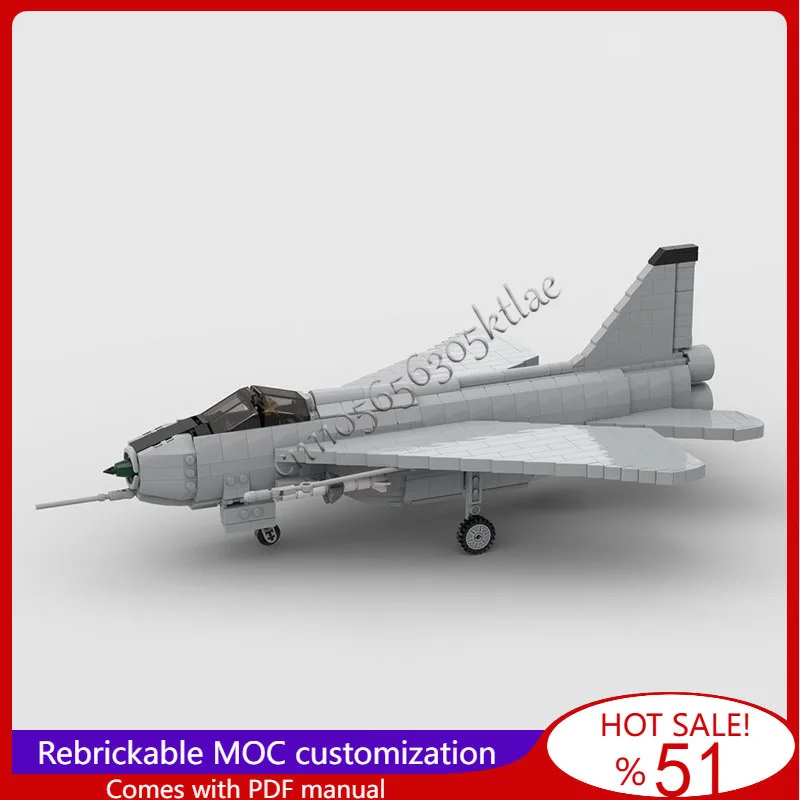 881 PCS MOC Electric lightning F.Mk 6 Fighter Jet Model DIY Assembled Educational Creative For Kids Toys Popular Christmas Gifts