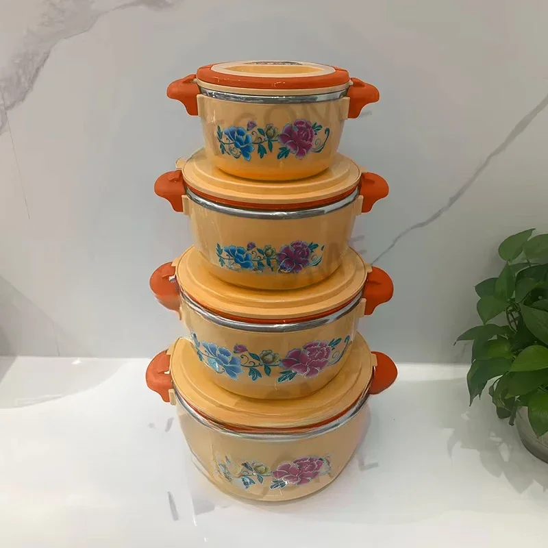 Large food warmer 1+2+4+6L Custom Logo Crown Design  large pots   4PCS classic pot set