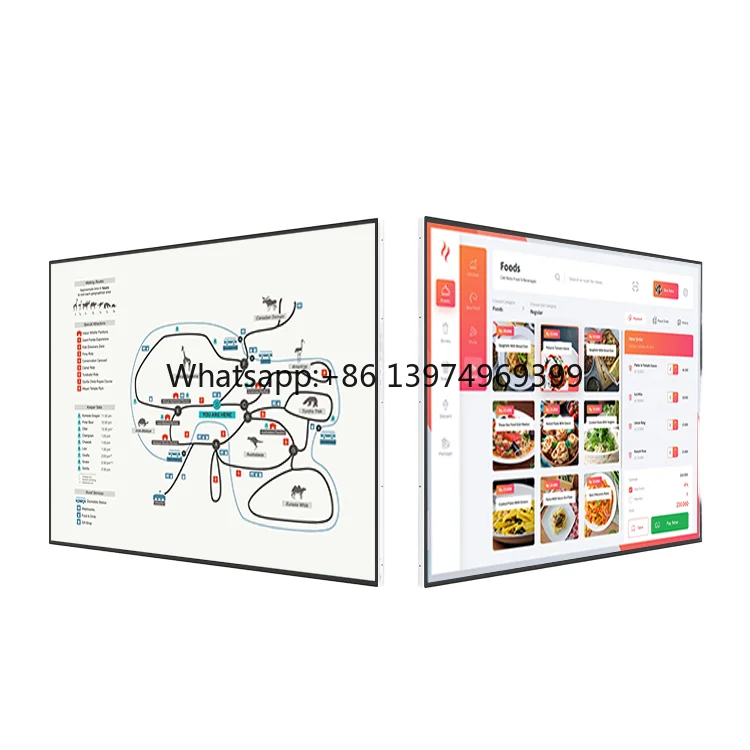 HUSHIDA 43 Inch Capacitive Touch Screen Monitor Wall Mount Lcd Advertising Display for Exhibition Hall Trade