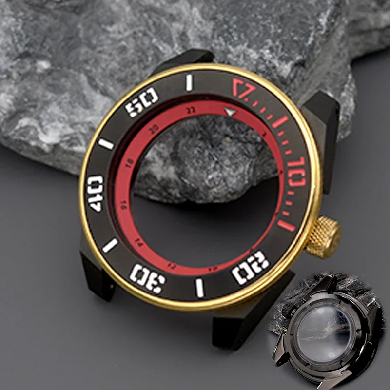 Mod king samurai série caixa de relógio masculino caber japão nh35 nh36 4S 7s movimento 200m à prova dwaterproof água 316l aço inoxidável vidro safira