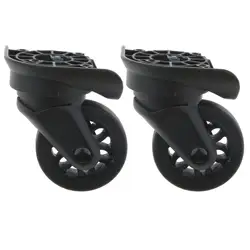 1 Pair Luggage Wheels Replacement Universal Trolley Fixed Casters - Flexible and High Quality （ A90 ）