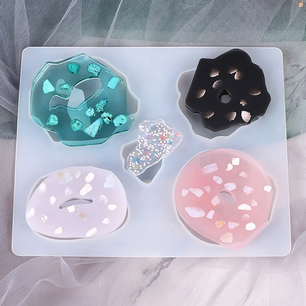 

3 Pcs for Irregular Pendant DIY Jewelry Making Crafts Epoxy Resin Casting White Silicone Mold Pendant Mold Easy Clean