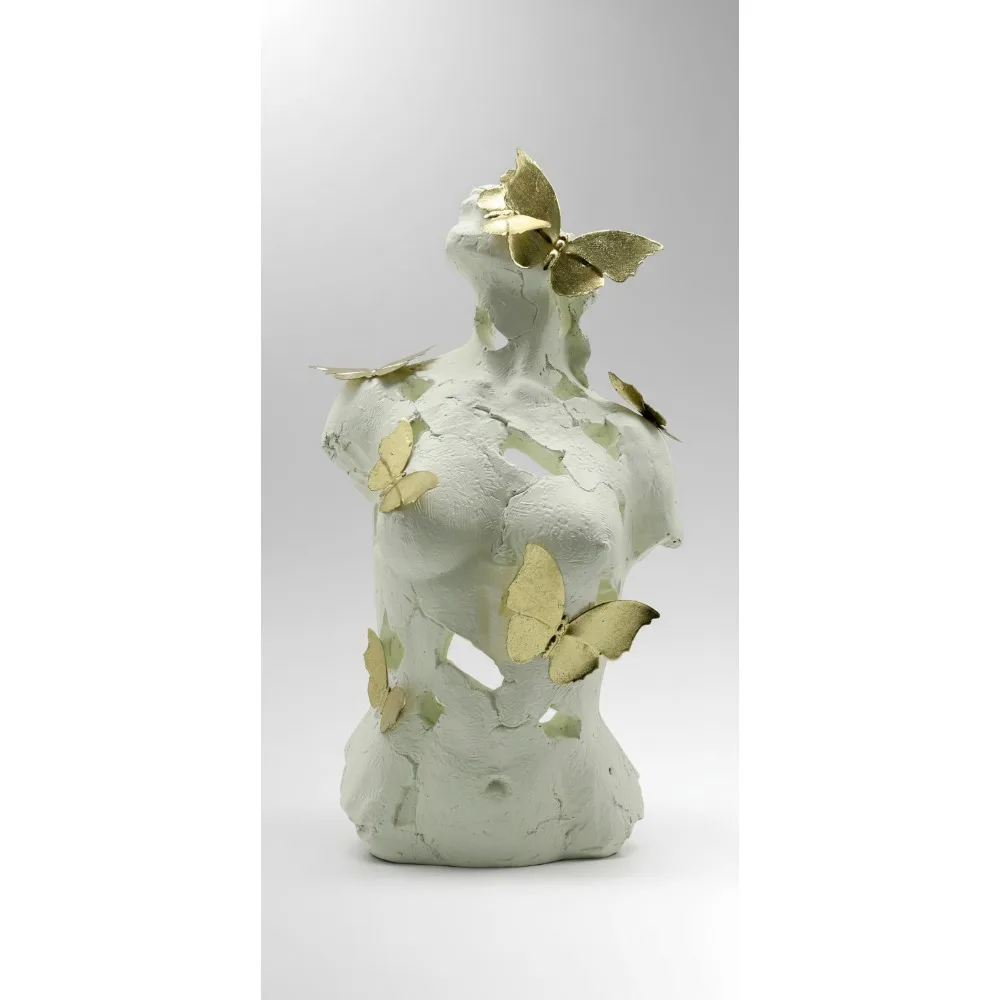 

Abstract Female Bust Sculpture with Butterflies, Resin Art Decor for Home Office Living Room Bedroom