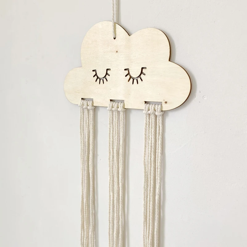 Nuvole tavola di legno fermaglio per capelli per bambini accessori per capelli Storage organizing Hanging accessori fai da te Kit decorazione della