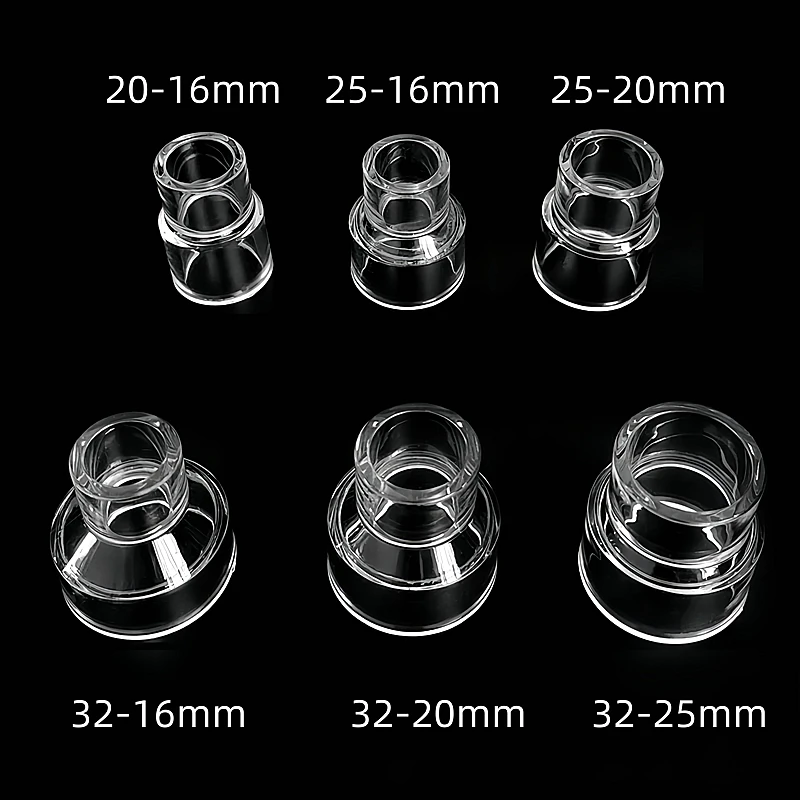 1/3PCS Acrylic Reducing Direct Connectors Aquarium Fish Tank Joints Variable Pipe Connection Coupling Garden Irrigation Fittings