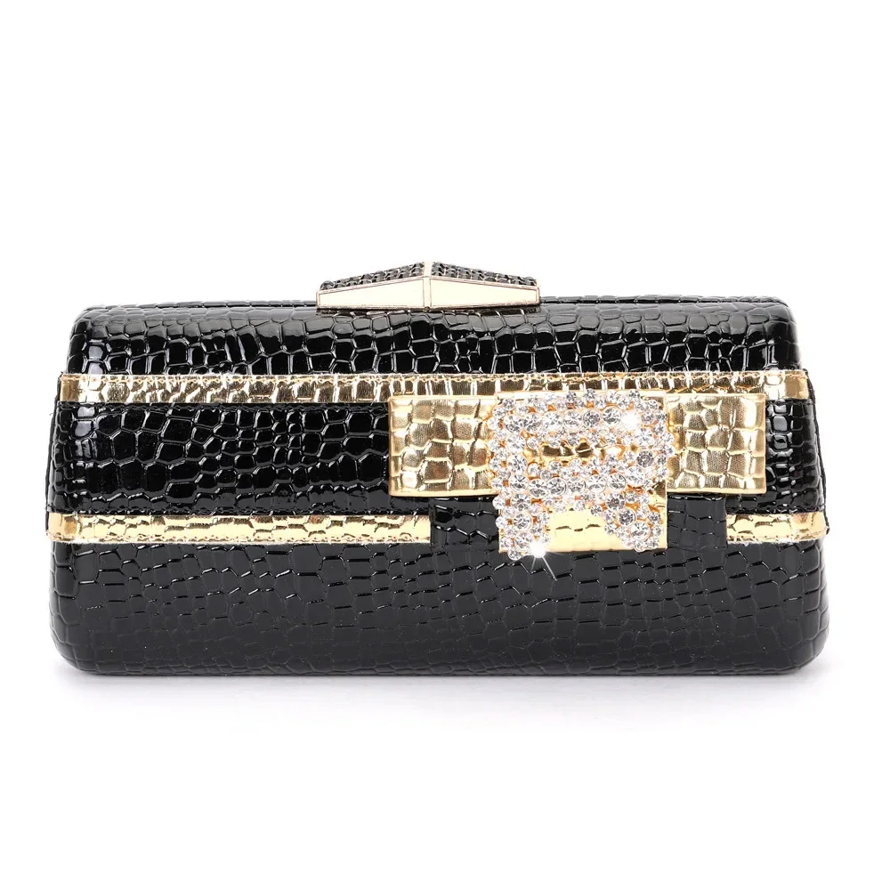 

XIYUAN Wedding Bridal Dinner Toted Clutch Purse Woman Diamond Birthday Evening Bag Crystal Party Black Gold Red Green Handbag