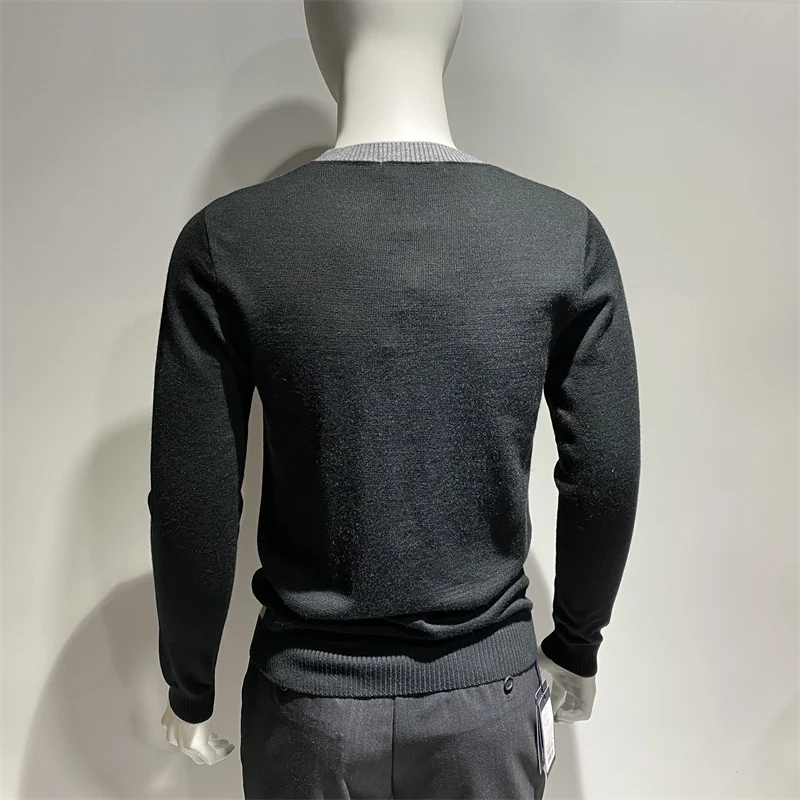 Suéter con Capucha Yago GY para Hombre, Moderno, Casual, Cuello Redondo, is, Ajustado, de Lana, Cómodo, Transpirable, de Pu...