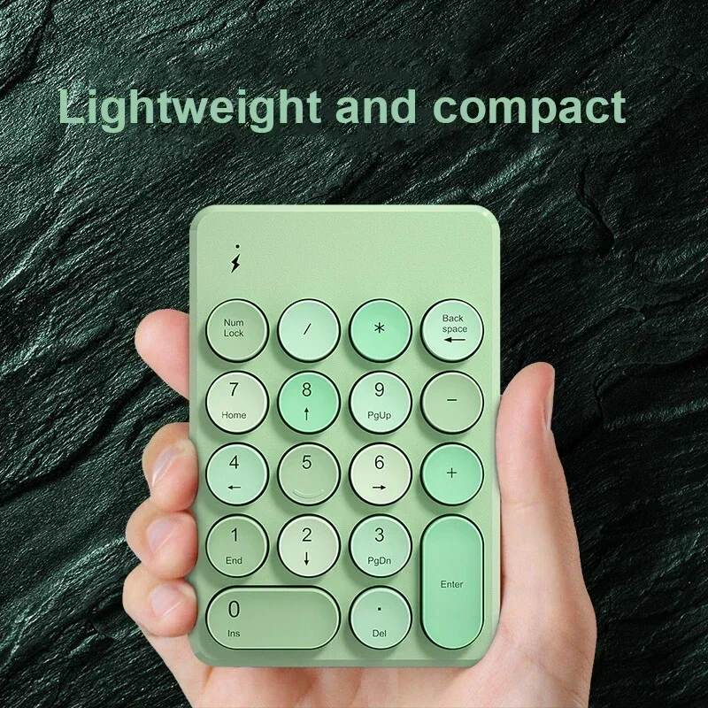 Wireless Bluetooth Numeric Keypad Keyboard Mouse Set 18 Keys Digital Numpad For Macbook Laptop Tablet Keypad For Accounting