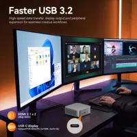SZBOX M66 M77 Gaming Mini PC Ryzen 5 6600H Ryzen 7 7735HS LPDDR5 NVMe SSD 2.5G LAN WiFi 6 BT5.2 USB C 4K 5