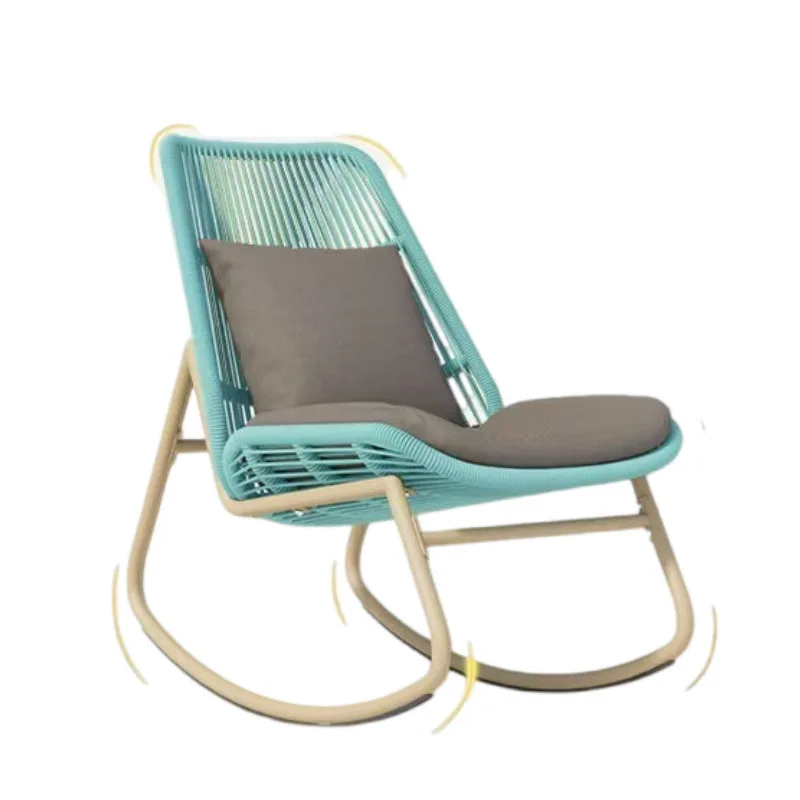 Household Balcony Lazy Rocking Chair Reclining Chair Outdoor Patio Floor Chair Home Free Shipping Patio