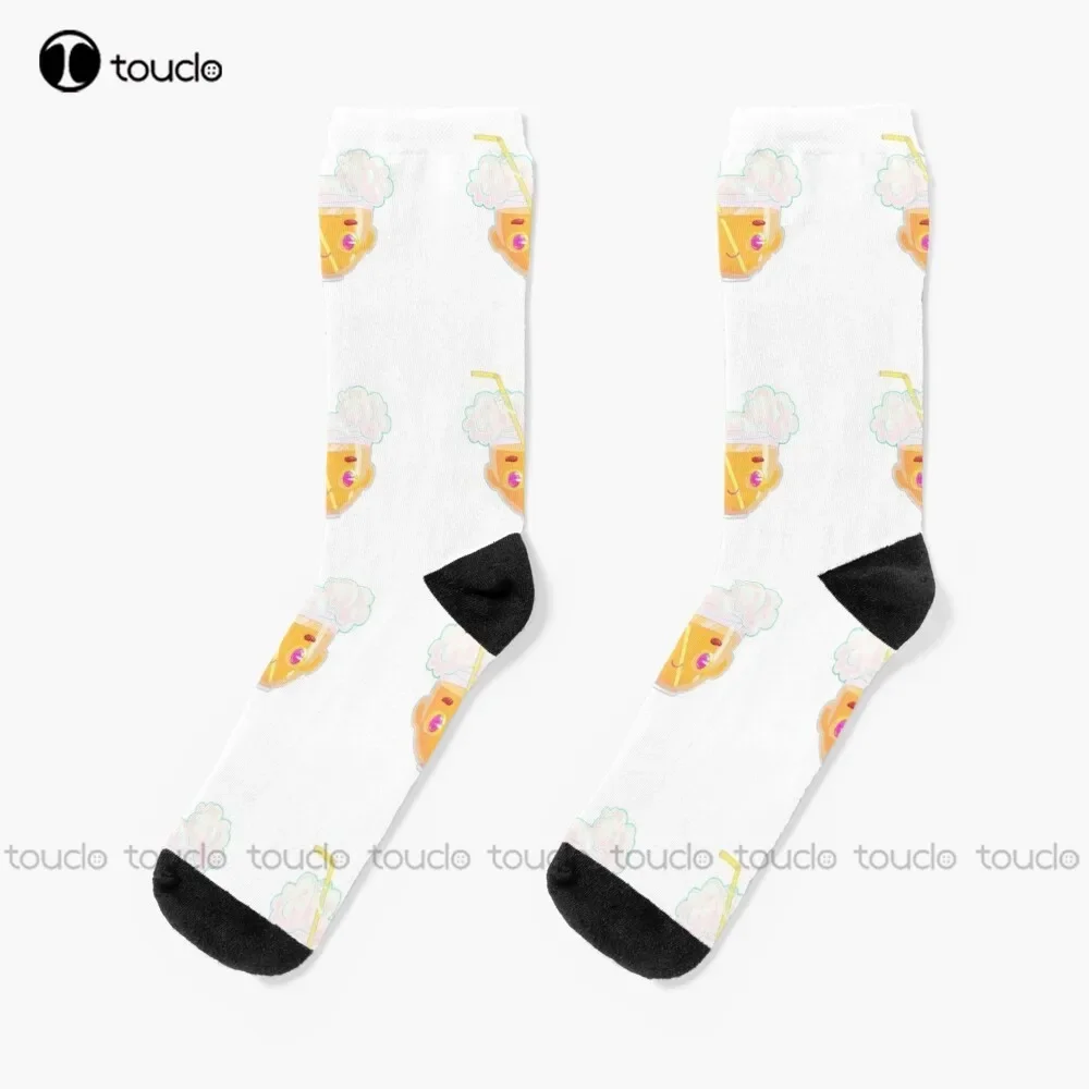 Tobi Lou Juice Socks Women Workout Sockss Christmas Gift Unisex Adult Teen Youth Socks Custom 360° Digital Print Women Men