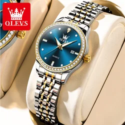 OLEVS 3625 Top Quartz Women's Watch Elegant Diamond Waterproof Stainless Steel Watch Original Luxury Brand Dress Women's Watch