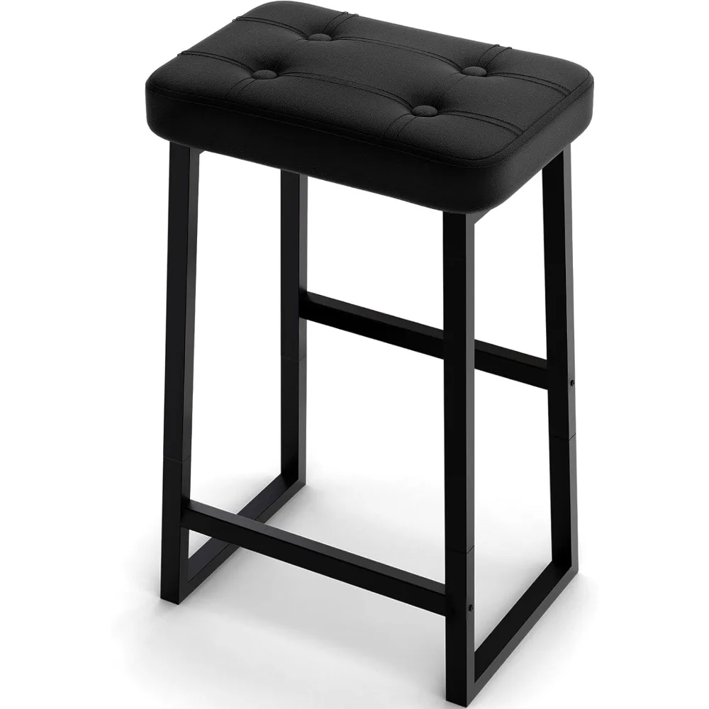 

Bar Stool, Kitchen Island Chairs,Counter Height Bar Stools, Modern Synthetic Leather with Stitching, 26 inches high, for Kitchen