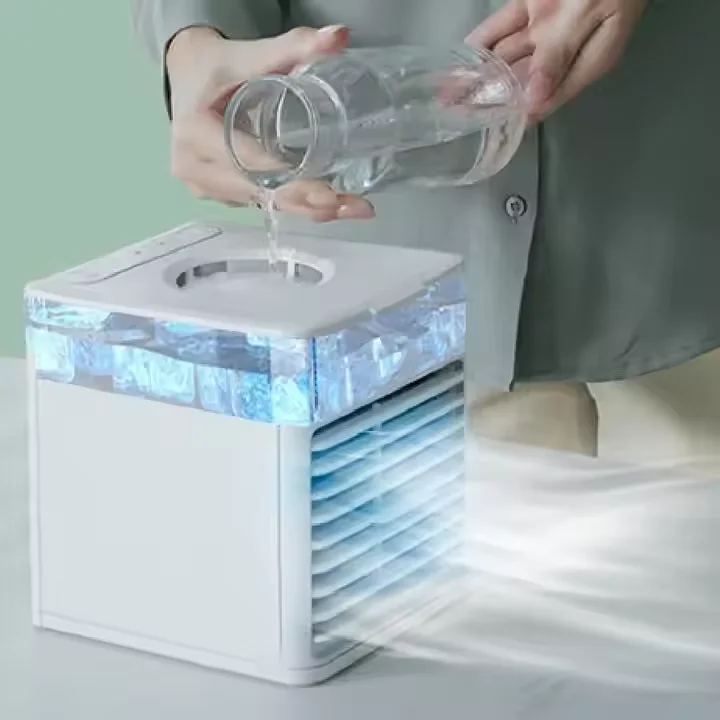 Environmentally friendly air conditioner cooling fan, portable air conditioner USB charging fan, mini cooler with water tank