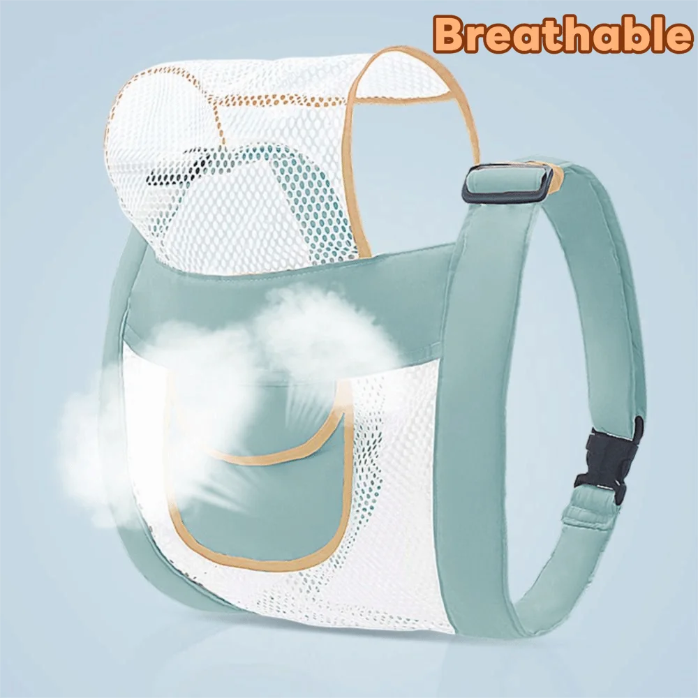 

Эргономичная дышащая переноска для младенцев с перекрестными лямками, рюкзак-кенгуру с поддержкой головы, двусторонняя сетчатая носилка-слинг для новорожденных