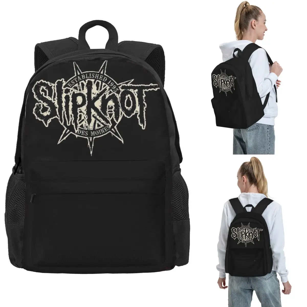 

S-Slipknots тяжелые рюкзаки для психической музыки, сумка для книг для мальчиков и девочек, большая вместительная детская школьная сумка, рюкзак для ноутбука, сумка на плечо