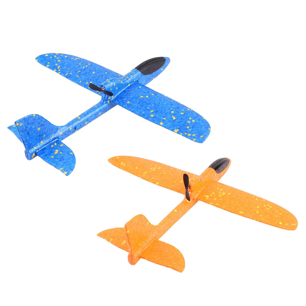 

2Pcs USB Rechargeable Electric Airplane Glider for Kids Lightweight Foam Flying Plane Throws Horizontally 30-90S Flight Time