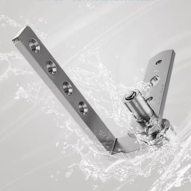 1 Pair 304 Stainless Steel Bar Half Waist Hinged Door, Rebound Door Hinge, Left Right Inner Outer Two-way Free Entry Exit Door