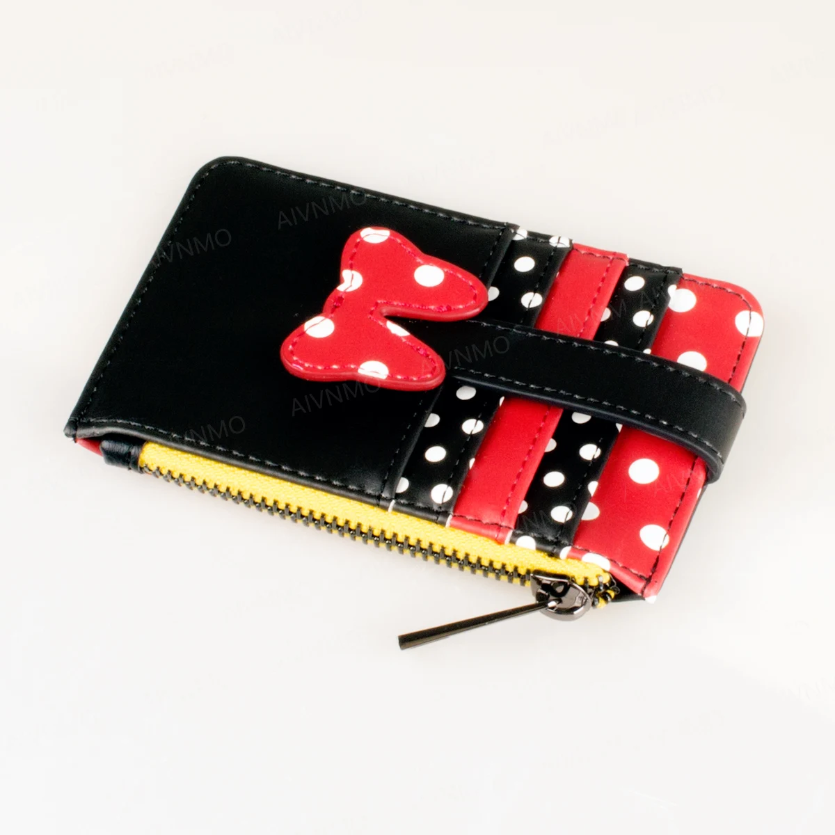 Cute Bow Dot High-Quality Zipper Wallet, Fashionable Personalized Card Holder, Stylish Coin Purse, Trendy Accessory for Daily