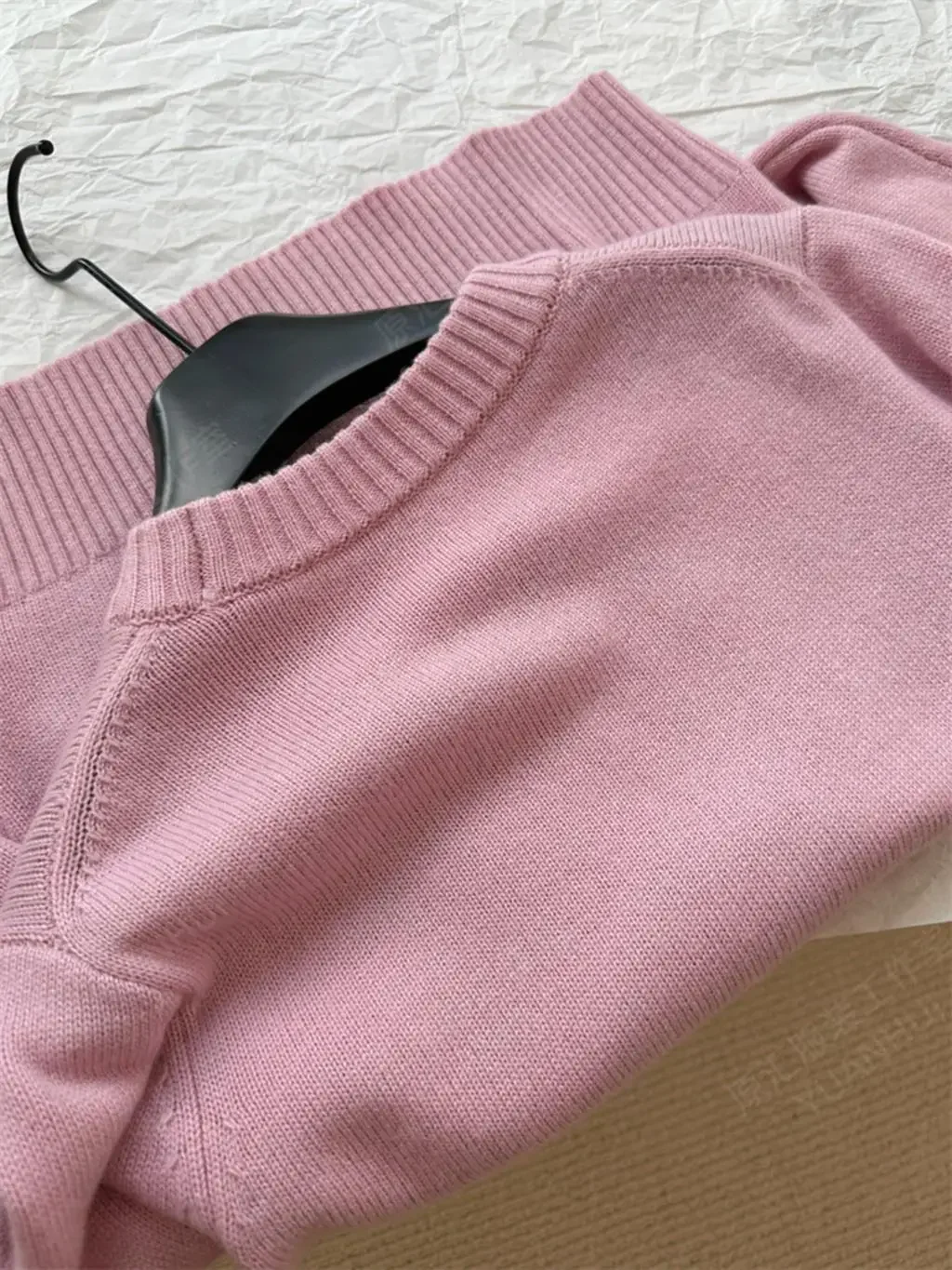 Peach Jacquard Sweater Women 2023 Autumn Winter Round Neck Wool Fashion Pullover Casual Streetwear Sweaters Jumpers Female