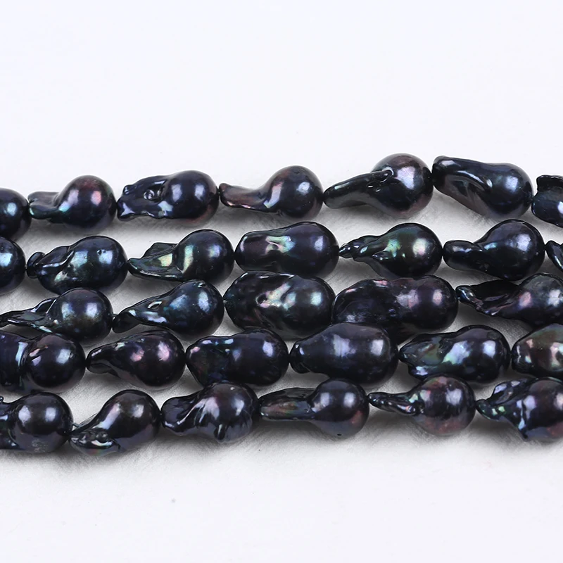 

Midsize Black Baroque natural freshwater loose pearls for Jewellery making AAAA Grade