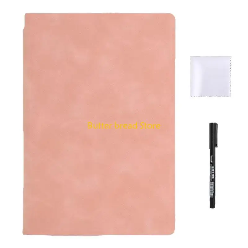 W89C Erasable PU Whiteboard Journal 6.61x9.53Inch Portable Writing Pad For Students