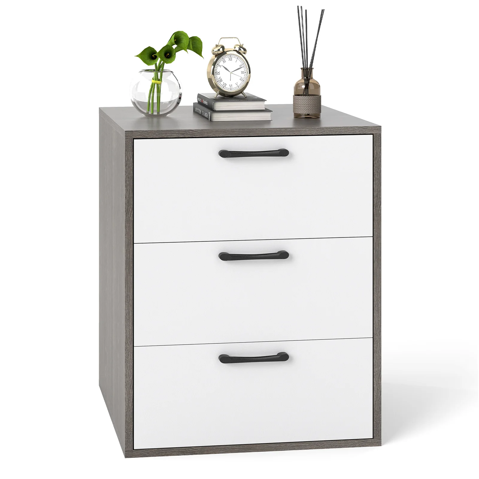 3 Drawer Dresser Chest of Drawer Storage Cabinet w/ Wide Storage Space Organizer