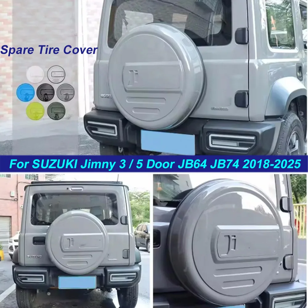 ABS Spare Wheel Tire Cover 4x4 Offroad Mod Exterior Parts For Suzuki Jimny JB64 JB74 JC74 2018‑2025 3 / 5 Door
