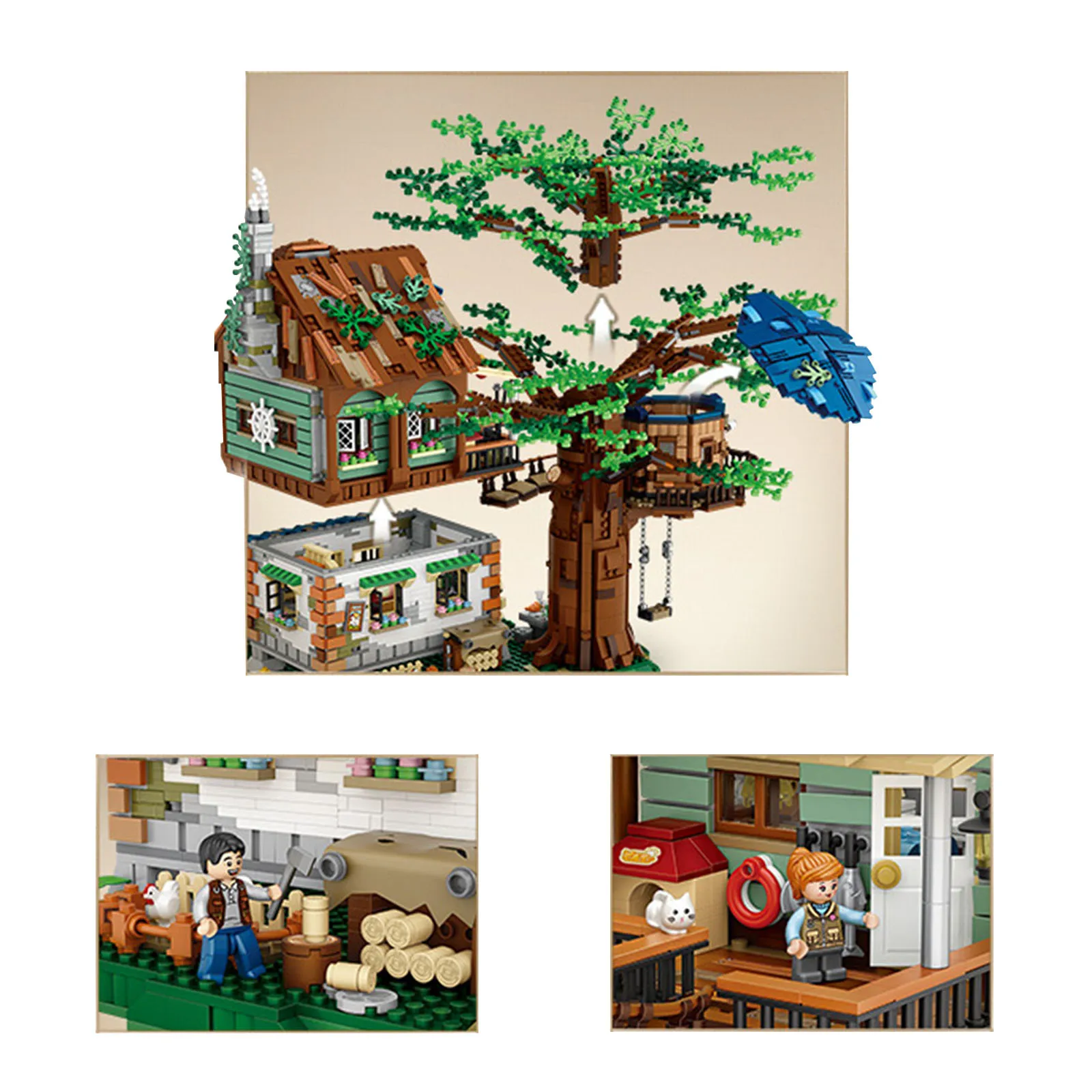 4761 PCS Tree House Building Blocks Set di mattoni idee MOC fai da te modello giocattoli educativi per bambini compleanno natale ragazzi regalo In magazzino