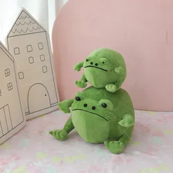 New Kawaii Frog Plush Toy Stuffed Animal Soft Plushie Fat Frog Pillow Cushion Creative Toys for Birthday Gift Home Decor