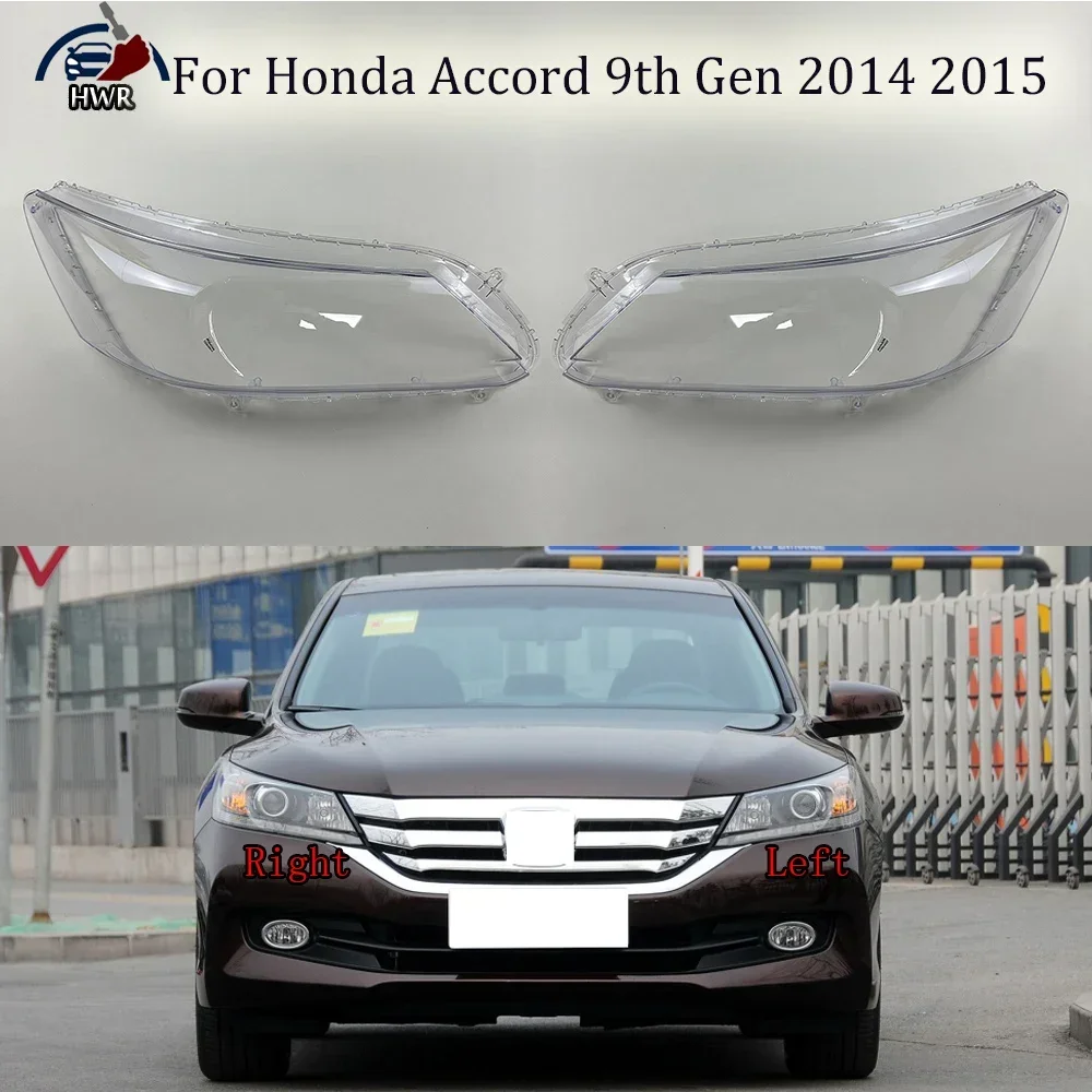 

For Honda Accord 9th Gen 2014 2015 Car Accessories Headlight Lens Cover Headlamp Shell Lampshade Transparent Mask Plexiglass