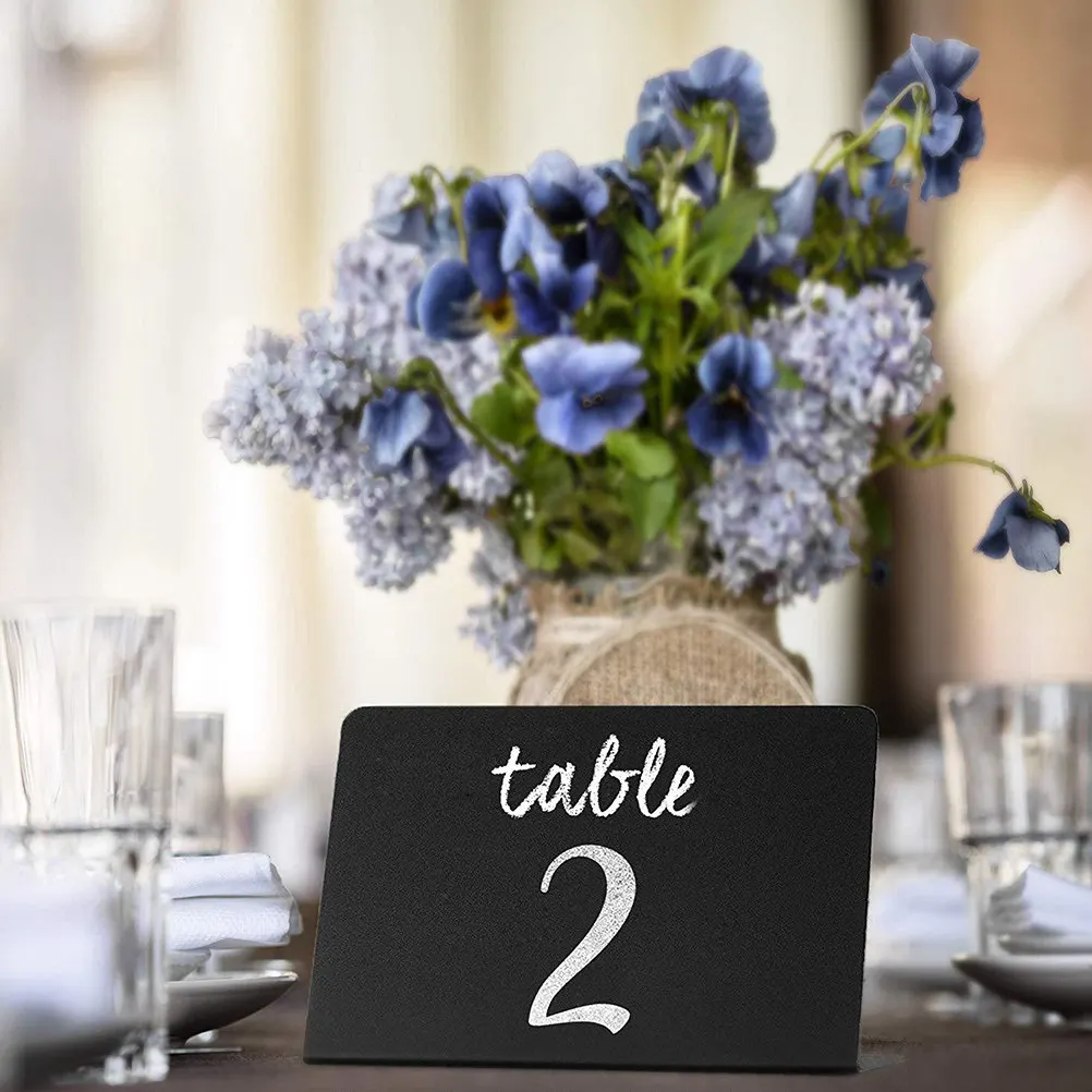 

4Pcs Small Blackboard Display Desktop Acrylic Chalkboard Message Sign Board for Wedding Party Cafe Food Stand Mini Writing Board