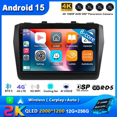 Android 15 Carplay Radio de coche para Suzuki Swift 2016 2017 2018 2019 2020 2021 navegación GPS reproductor Multimedia 8G 256GB DSP 2 din
