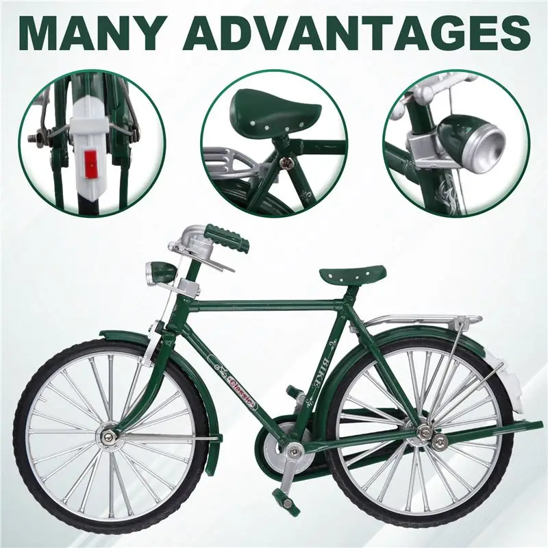 A63T-DIY Kit di montaggio Mini modello in lega Bicicletta nostalgica retrò: 10 Divertimento fai da te per coltivare la capacità pratica dei bambini