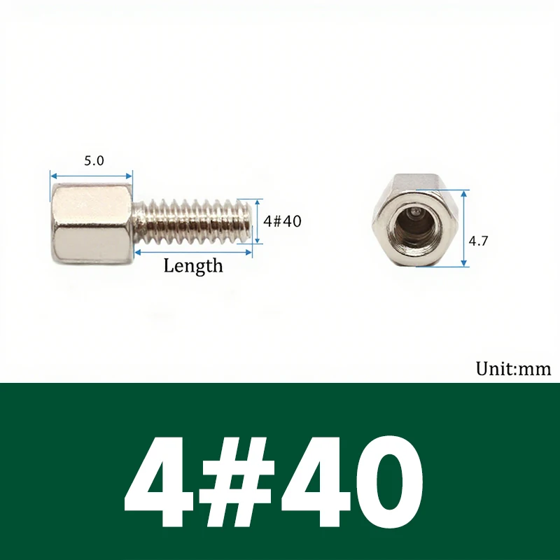 

20pc 4#40 Hex Copper Male Female Standoff Board Rack Stud Hexagon Coarse Thread Pillar PCB Column Motherboard Spacer Screw
