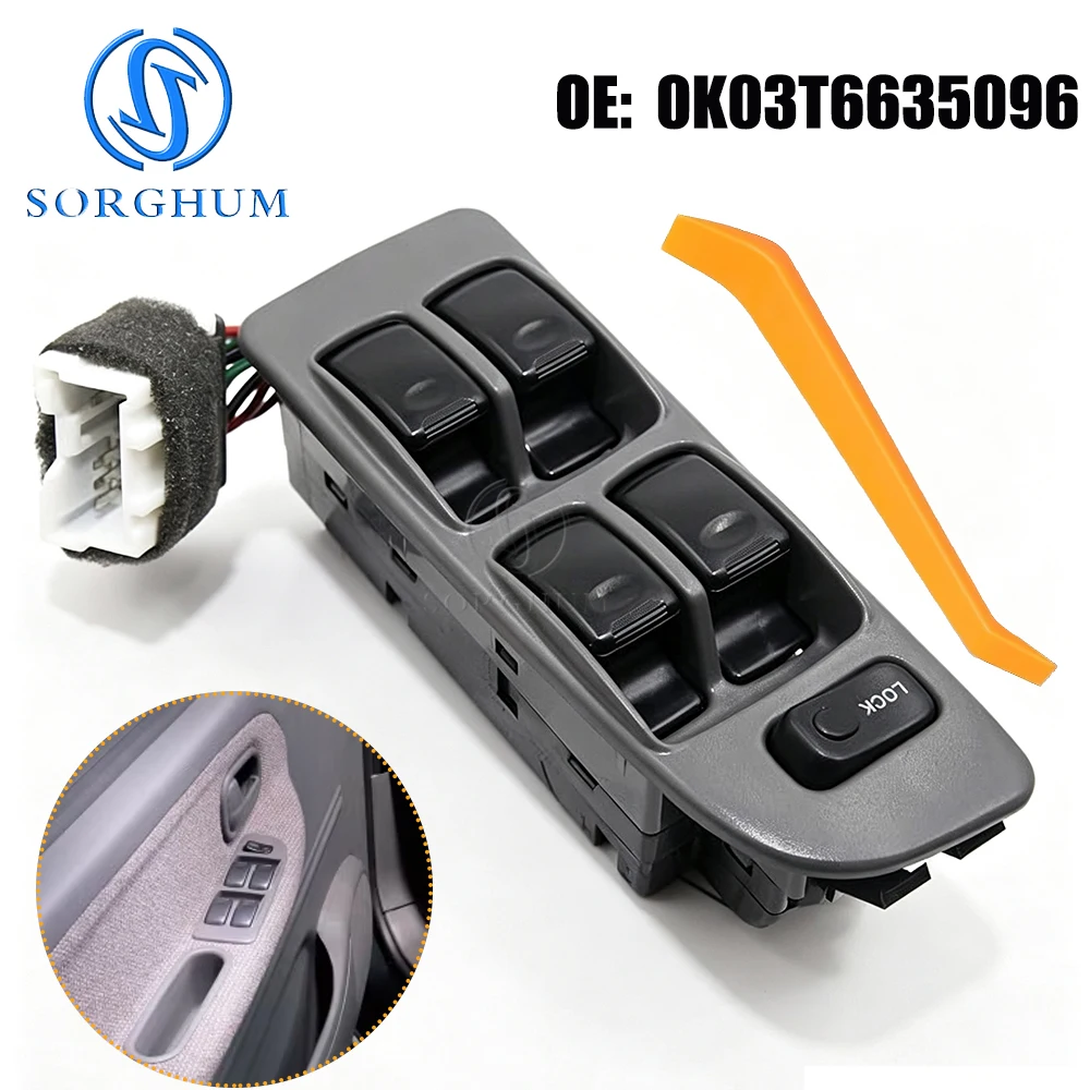 0K03T6635096 Front Left Electric Power Window Switch Class Lifter Control Button For Kia Sportage 1997 1998 1999 2000 2001 2002