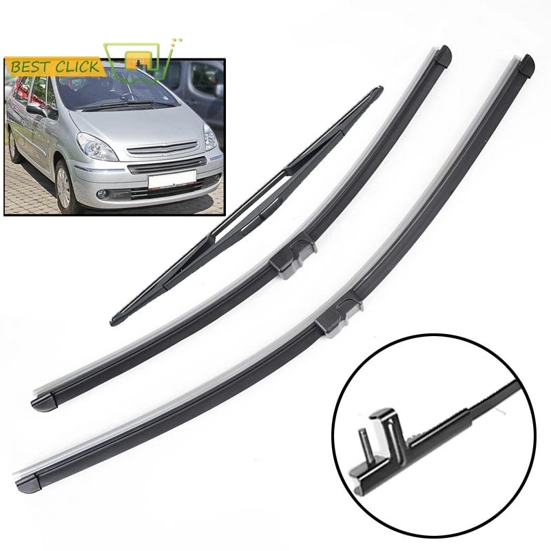 Misima Windshield Windscreen Wiper Blades Set Kit For Citroen Xsara Picasso 2005 - 2010 Front Rear Wiper 2006 2007 2008 2009