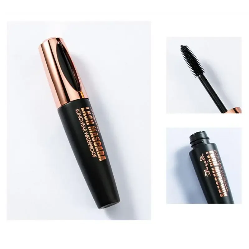 4d Fiber Eyelash Mascara Waterproof Thick Lengthening Mascara Curling Long Black Extension Persistent effect Without Smudging