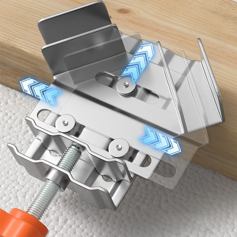 Durable Stainless Steel 90° Right Angle Clip Firm Clamping Wood Tool Corner Clamp Locator DIY Framing Welding Fixed Frame Clamp